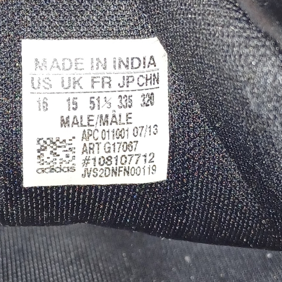 Adidas Men's size 16 old school shell toe shoes black with white stripes. - Picture 8 of 8